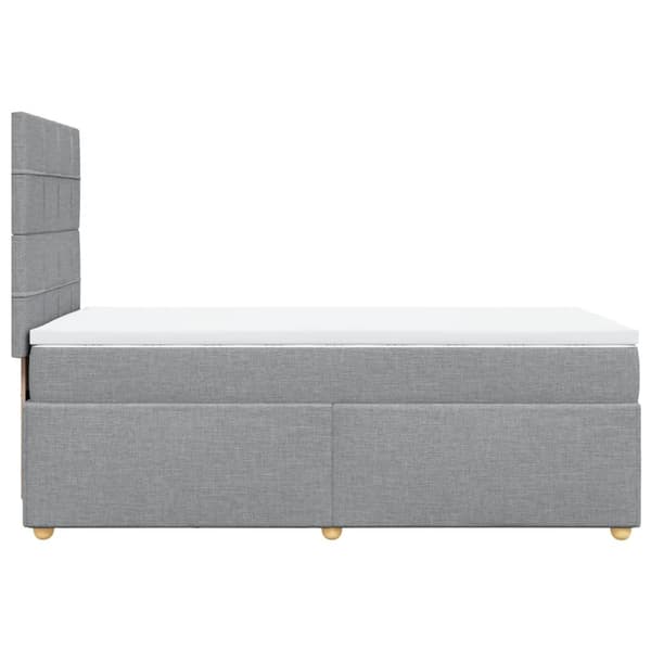 vidaXL Ramsäng med madrass ljusgrå 80x200 cm tyg Grå