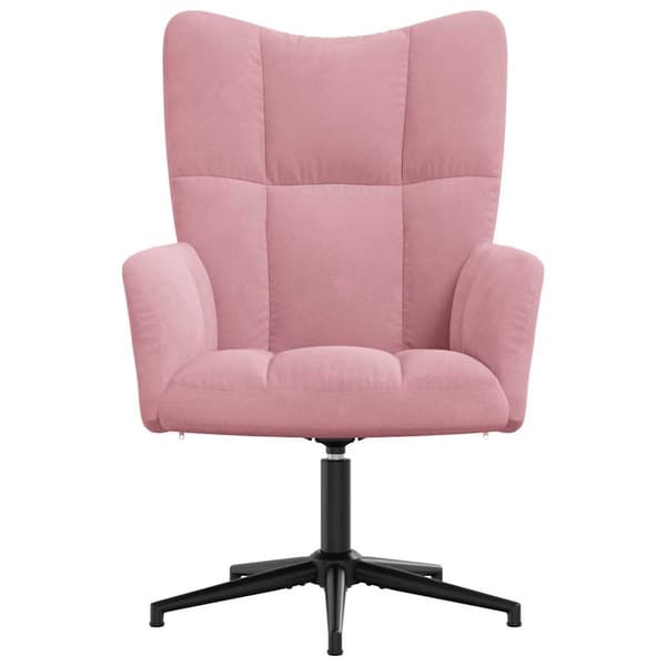 vidaXL Vilstol rosa sammet Rosa
