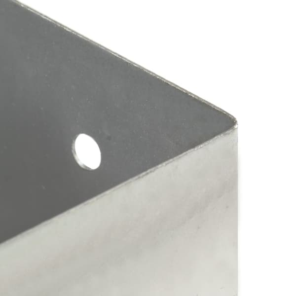 vidaXL Stolpfot 4 st galvaniserad metall 101 mm Silver