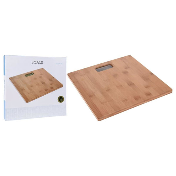 Bathroom Solutions Personvåg bambu 30x30 cm Brun