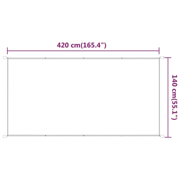 vidaXL Markis vertikal ljusgrön 140x420 cm oxfordtyg Grön