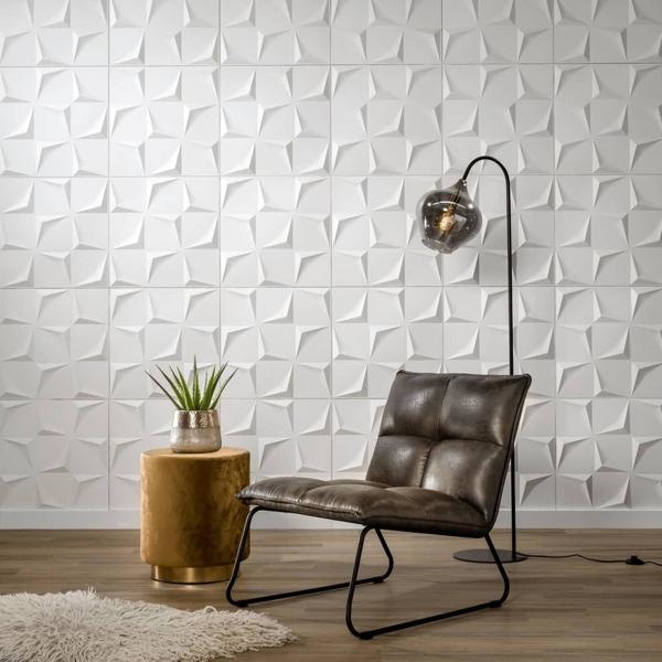 WallArt Väggpanel 3D Beau 12 st GA-WA28 Vit