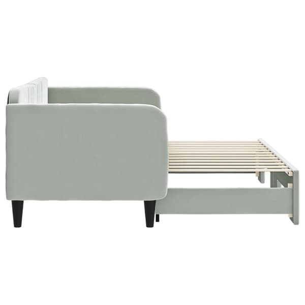 vidaXL Dagbädd utdragbar ljusgrå 80x200 cm sammet Grå
