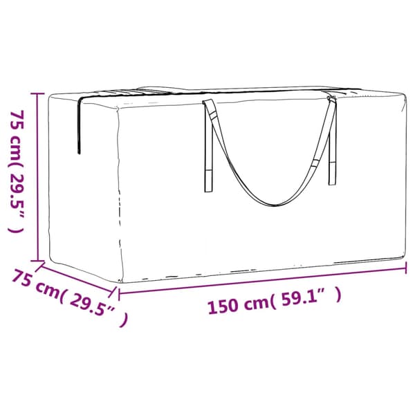 vidaXL Dynväskor 2 st svart 150x75x75 cm polyeten Svart