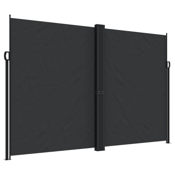 vidaXL Infällbar sidomarkis 220x600 cm svart Svart