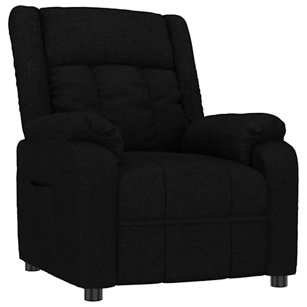 vidaXL Reclinerfåtölj svart tyg Svart