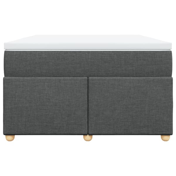 vidaXL Ramsäng med madrass mörkgrå 120x190 cm tyg Grå