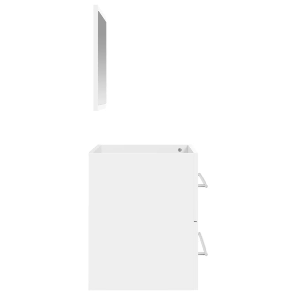 vidaXL Badrumsskåp med spegel vit konstruerat trä Vit