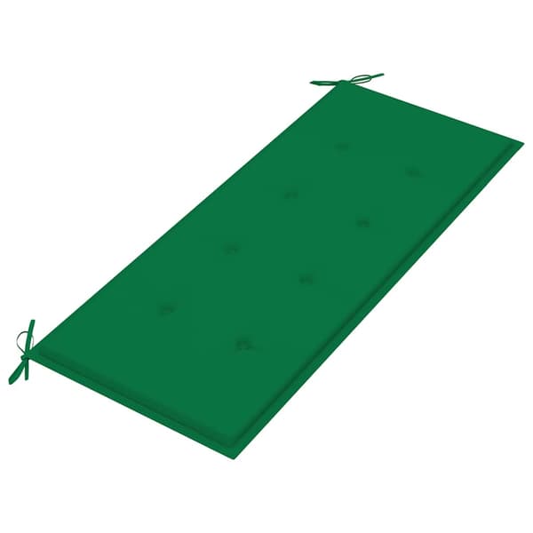 vidaXL Hopfällbar trädgårdsbänk med dyna 118 cm bambu Grön