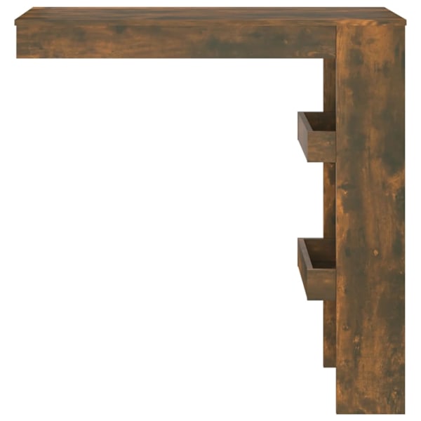 vidaXL Barbord väggmonterat rökfärgad 102x45x103,5 cm konstruerat trä Brun