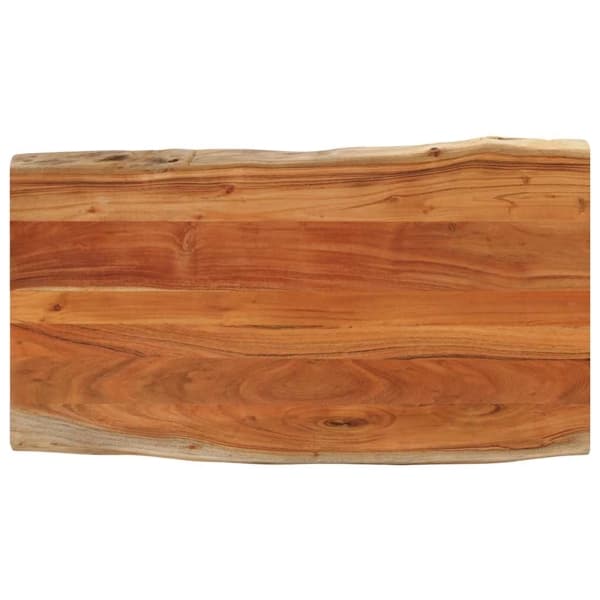 vidaXL Bordsskiva 100x60x3,8 cm rektangulär massiv akacia levande kant Brun