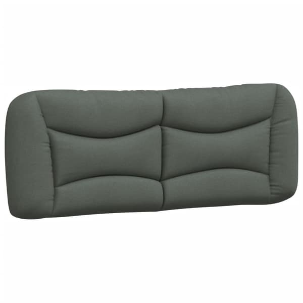 vidaXL Säng med madrass mörkgrå 140x200 cm tyg Grå