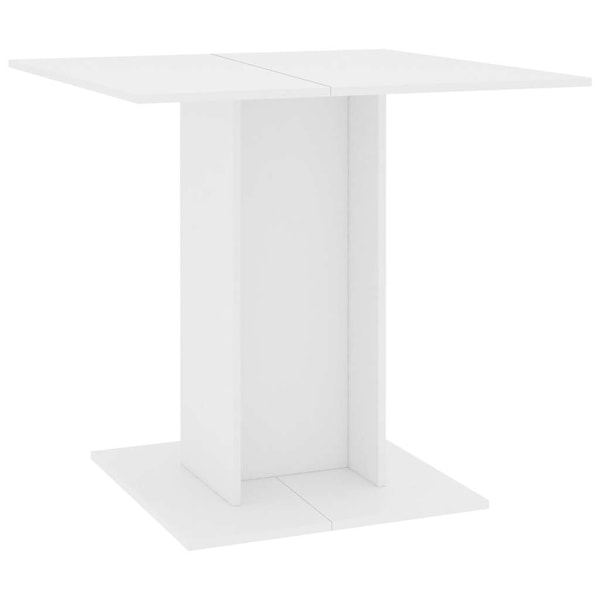 vidaXL Matbord vit 80x80x75 cm konstruerat trä Vit