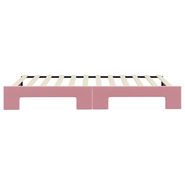 vidaXL Dagbädd utdragbar rosa 100x200 cm sammet Rosa