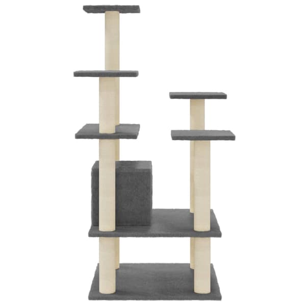 vidaXL Klösträd med sisalpelare mörkgrå 110 cm grå
