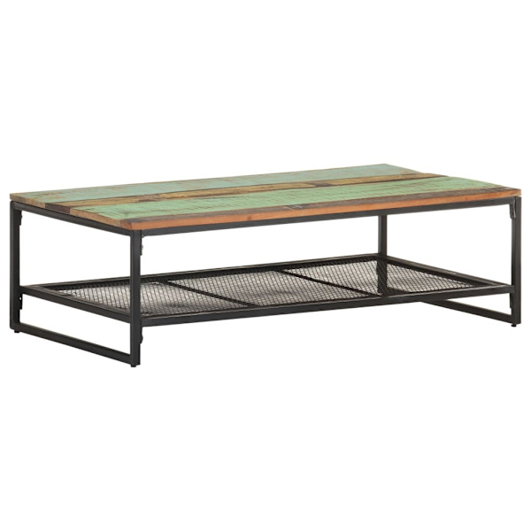 vidaXL Soffbord 110x60x35 cm massivt återvunnet trä Brun