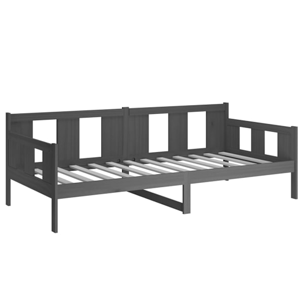 vidaXL Dagbädd grå 80x200 cm massiv furu Grå