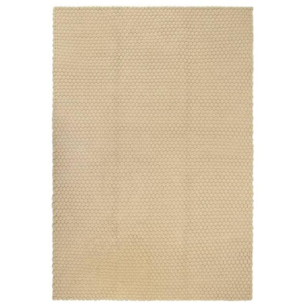 vidaXL Matta rektangulär naturfärg 200x300 cm bomull Brun