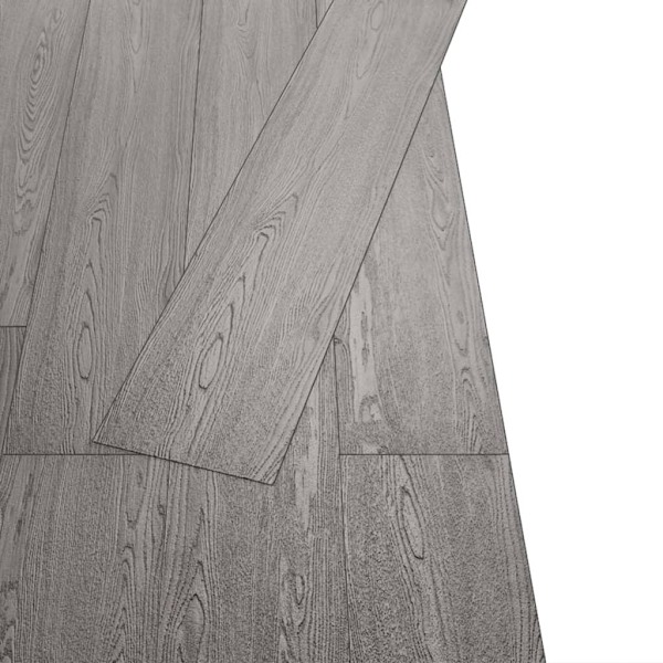 vidaXL Självhäftande PVC-golvplankor 5,21 m² 2 mm mörkgrå grå