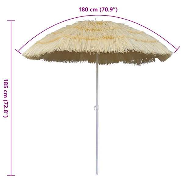 vidaXL Strandparasoll Hawaii inspirerad Beige