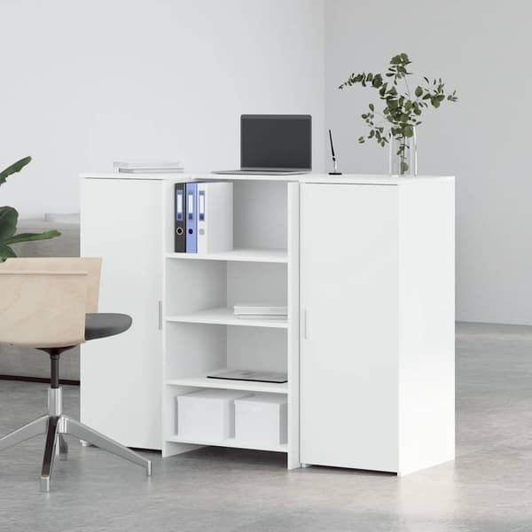 vidaXL Receptionsdisk vit 135x50x103,5 cm konstruerat trä Vit