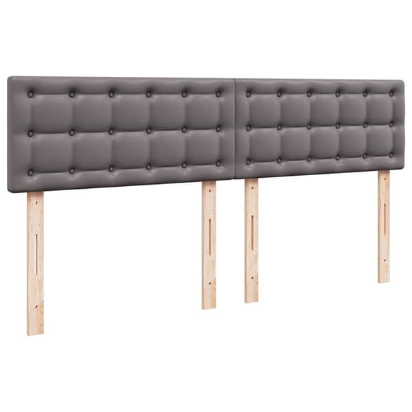 vidaXL Ottoman sängram med madrass grå 160x200 cm konstläder Grå