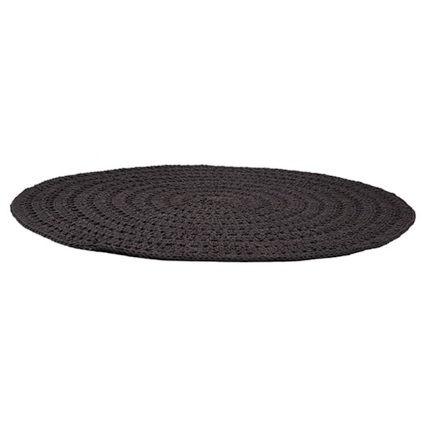 LABEL51 Virkad matta rund 150 cm svart Svart