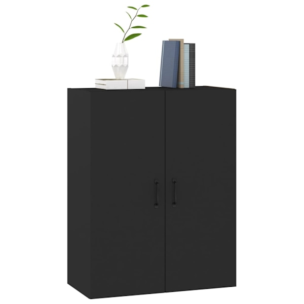 vidaXL Väggskåp svart 69,5x34x90 cm konstruerat trä Svart