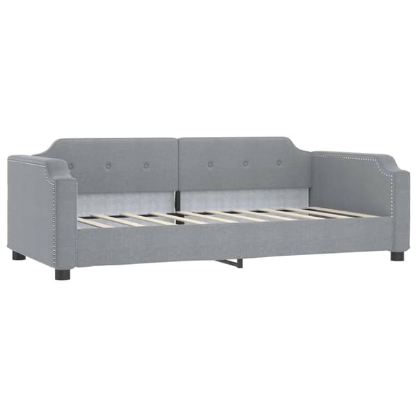 vidaXL Dagbädd ljusgrå 100x200 cm tyg Grå