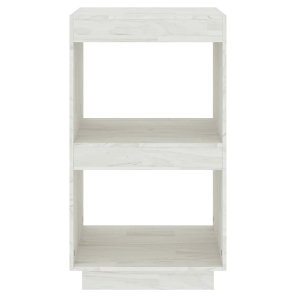 vidaXL Bokhylla vit 40x35x71 cm massiv furu Vit