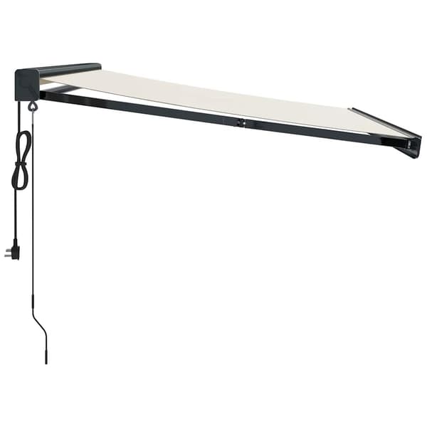 vidaXL Markis infällbar gräddvit 3,5x2,5 m tyg&aluminium Kräm