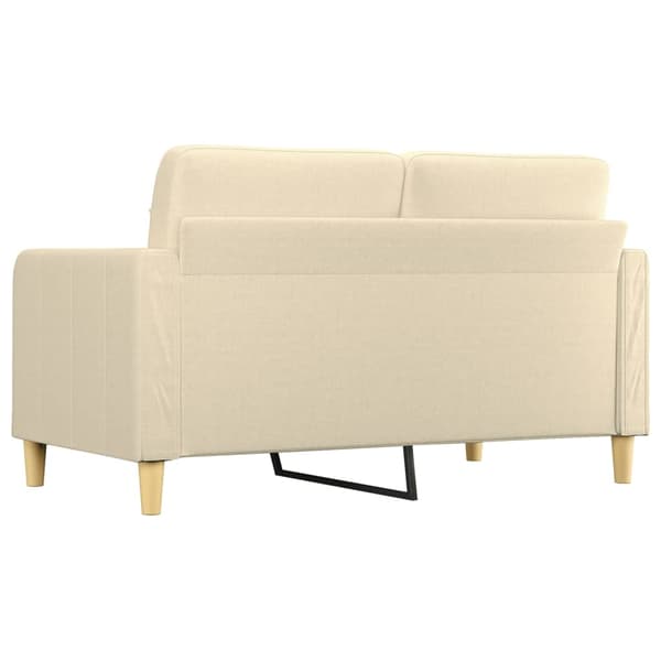 vidaXL 2-sitssoffa gräddvit 140 cm tyg Kräm