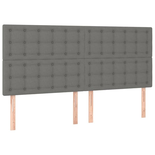 vidaXL Ramsäng med madrass mörkgrå 180x200 cm tyg Grå