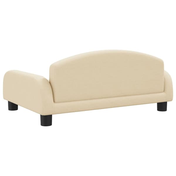 vidaXL Barnsoffa gräddvit 70x45x30 cm tyg Kräm