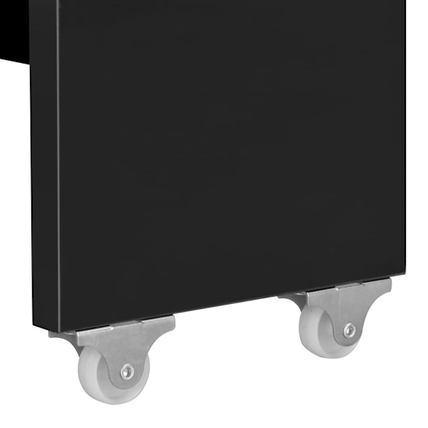 vidaXL Utdragbart matbord svart högglans 175x90x75 cm Svart