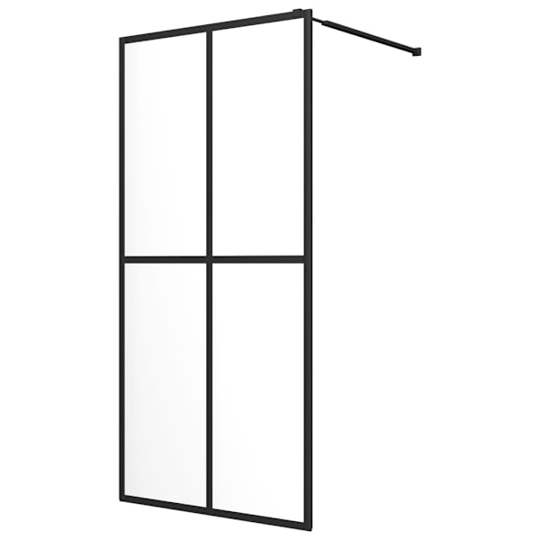 vidaXL Duschvägg till duschkabin härdat klart glas 90x195 cm Transparent