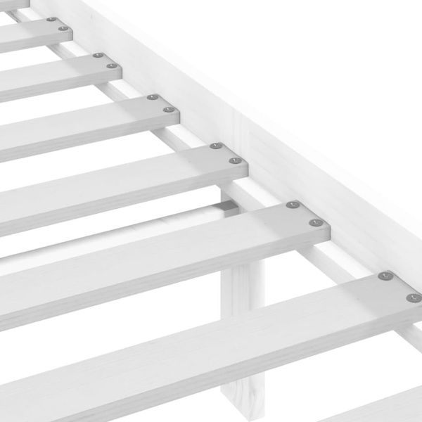 vidaXL Sängram vit massiv furu 120x200 cm enkelsäng Vit