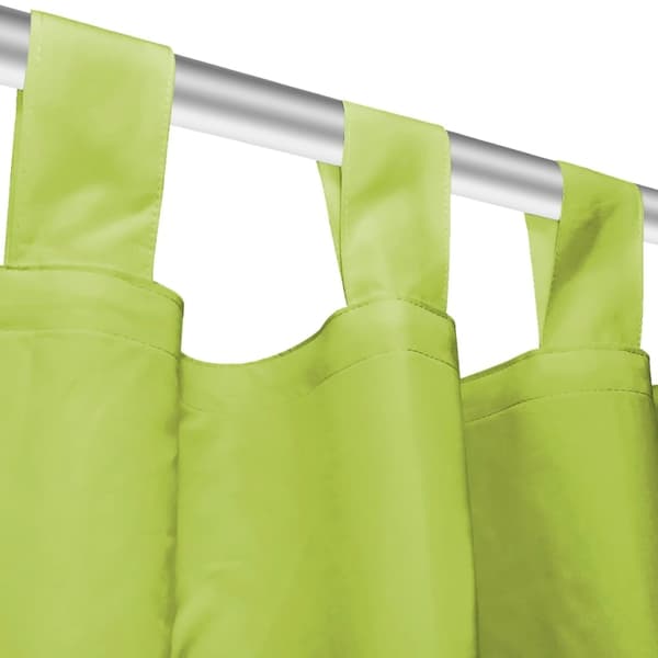 vidaXL Gardiner i microsatin 2 st med öglor 140x245 cm grön Grön