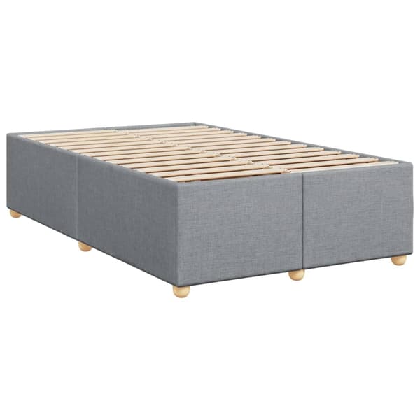 vidaXL Ramsäng med madrass ljusgrå 120x200 cm tyg Grå