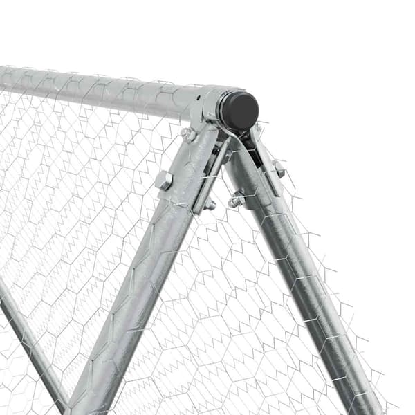 vidaXL Hönsbur silver 200x100x190 cm galvaniserat stål Silver