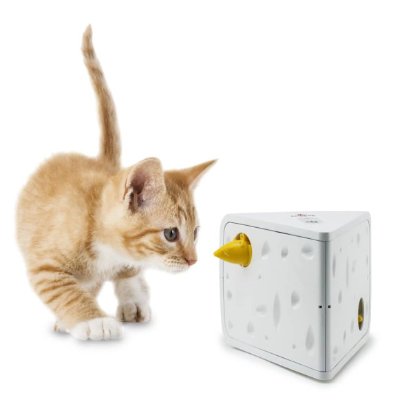 FroliCat Automatisk kattleksak Cheese Vit