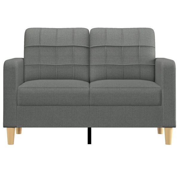 vidaXL Soffa 2-sits mörkgrå 120 cm tyg Grå