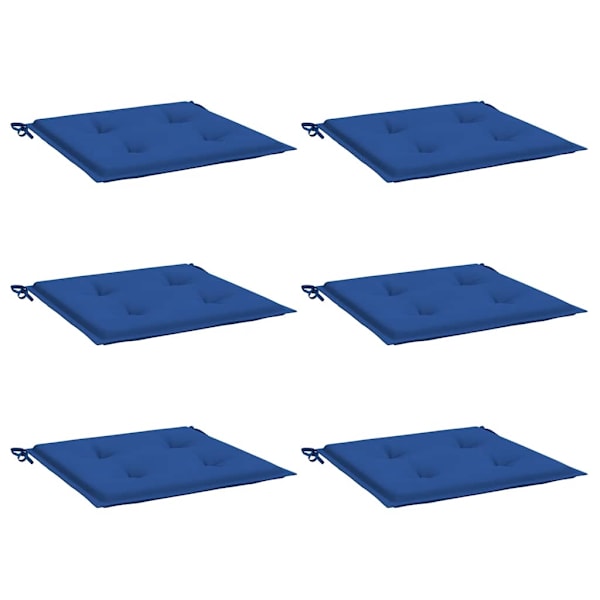 vidaXL Stolsdynor 6 st kungsblå 40x40x4 cm oxfordtyg Blå