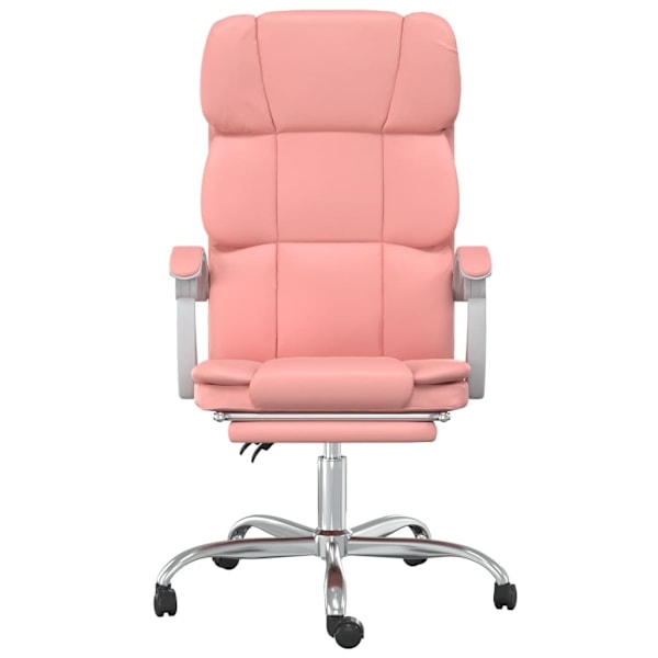vidaXL Kontorsstol rosa konstläder Rosa