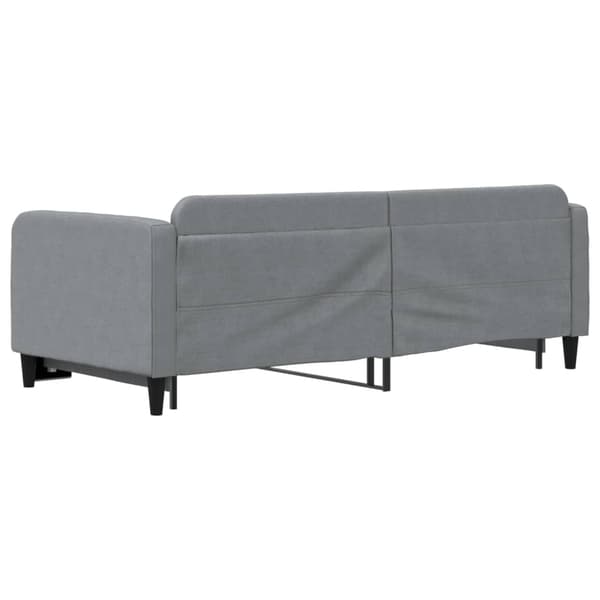 vidaXL Dagbädd utdragbar ljusgrå 90x200 cm tyg Grå