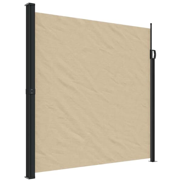 vidaXL Infällbar sidomarkis beige 200x600 cm Beige