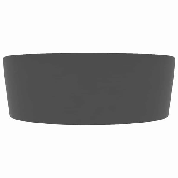 vidaXL Handfat med bräddavlopp matt mörkgrå 36x13 cm keramik grå