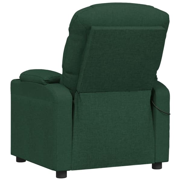 vidaXL Massagefåtölj mörkgrön tyg Grön