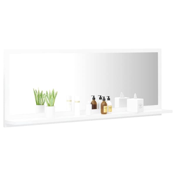 vidaXL Badrumsspegel vit 100x10,5x37 cm konstruerat trä Vit