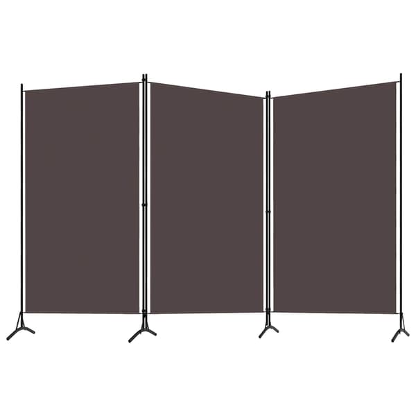 vidaXL Rumsavdelare 3 paneler brun 260x180 cm Brun
